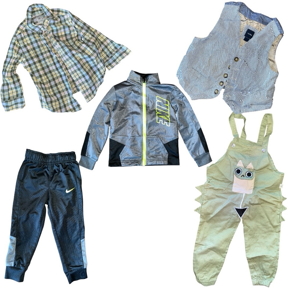Bundle Nike Gray and Neon Kids Jacket Pants Set Gap Carter’s Crocodile size 3T